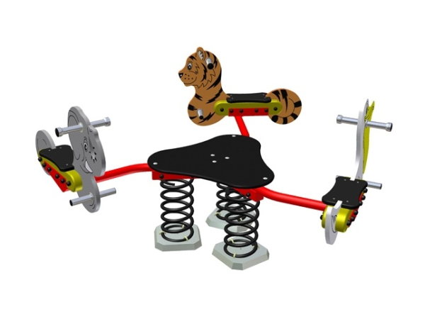 Pružinové houpadlo Trio zvířecí motiv